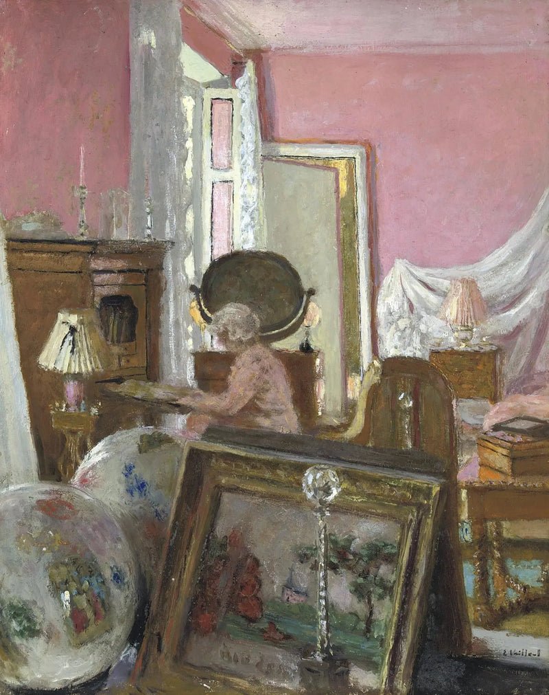 シャルレ城の彼女の部屋にいるハッセル夫人 - エドゥアール・ヴィヤール