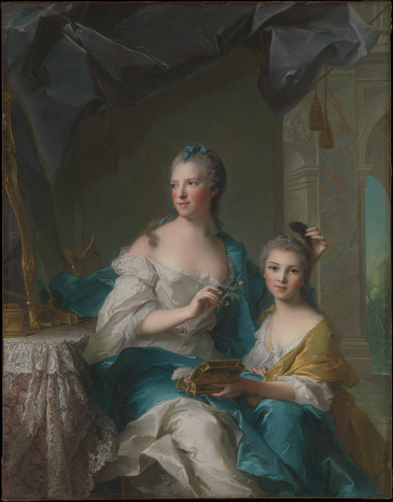 Madame Marsollier and Her Daughter - Jean Marc Nattier