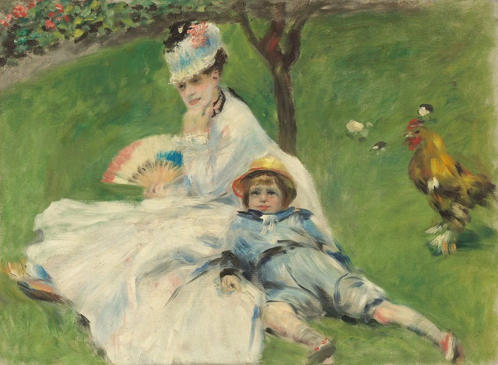 Madame Monet et son fils - Pierre-Auguste Renoir image 1 copie de tableau peinte à la main