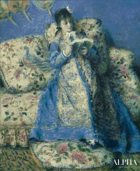 Madame Monet lecture 1872 - Pierre-Auguste Renoir - Reproductions de tableaux et peintures haut de gamme