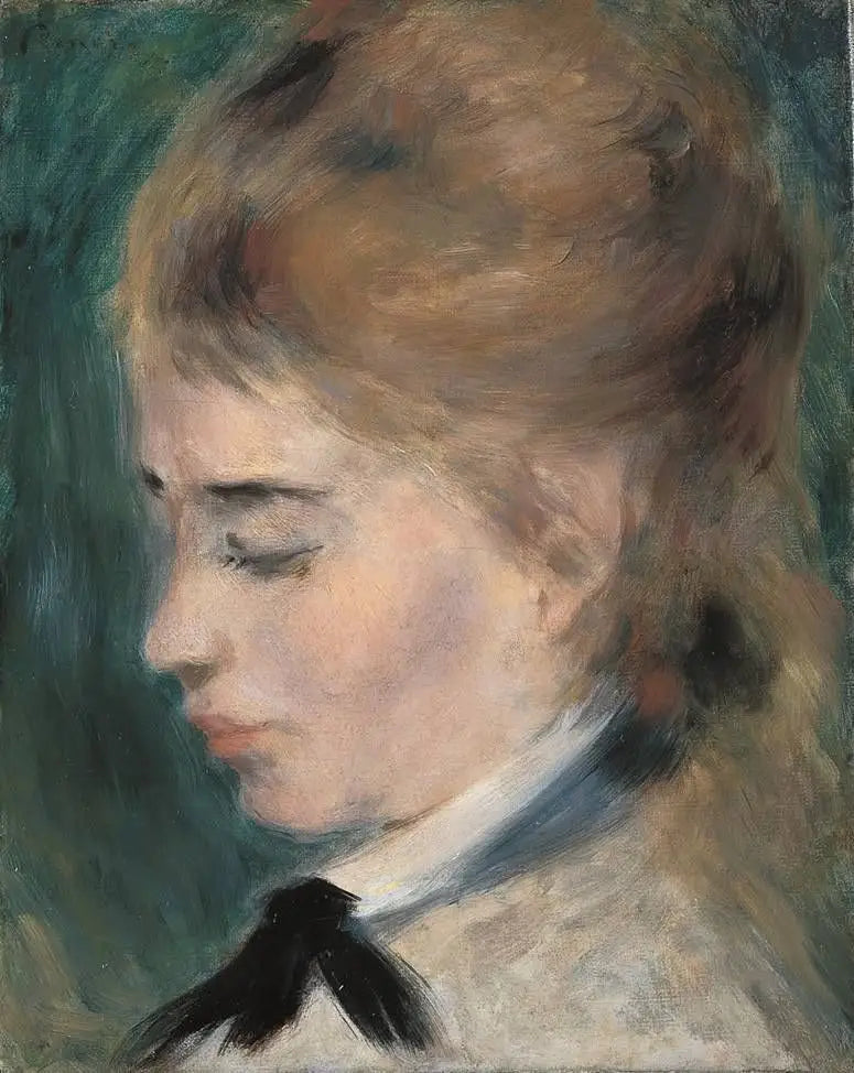 Mädchenkopf - Pierre-Auguste Renoir image 1 tableau peint à l’huile sur toile