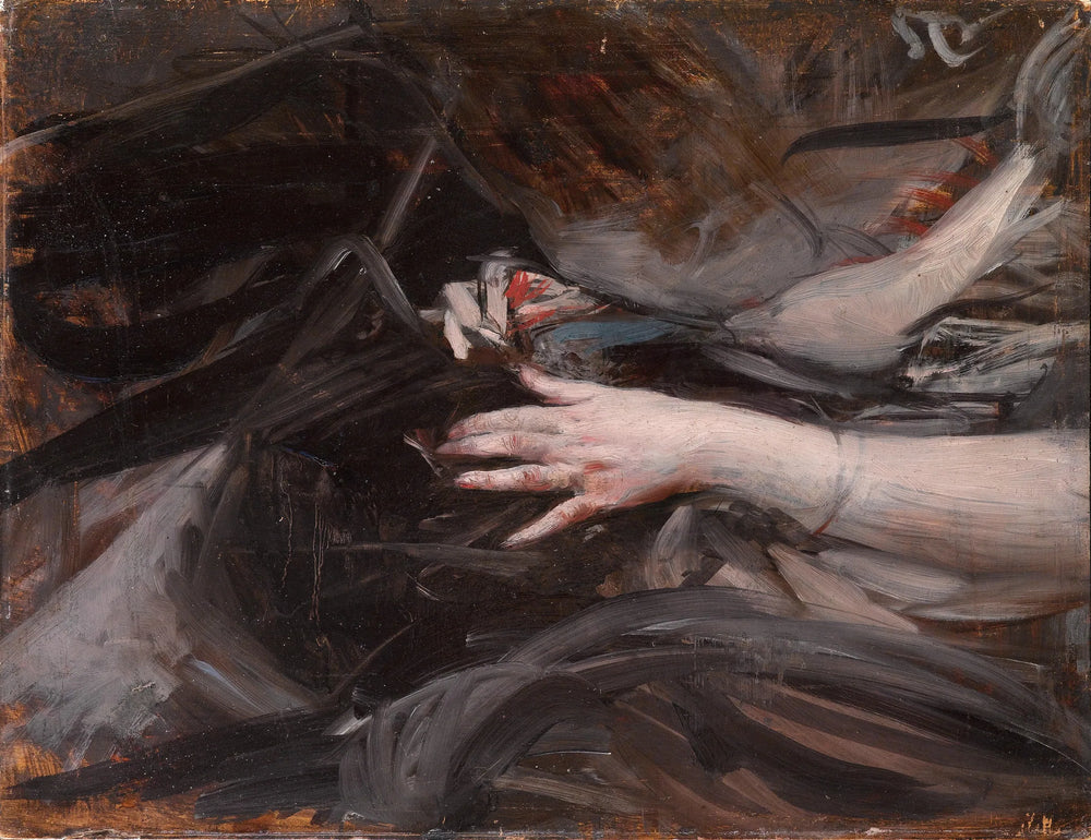 Mains de couture d'une femme - Giovanni Boldini image 1 reproduction de peinture à l’huile