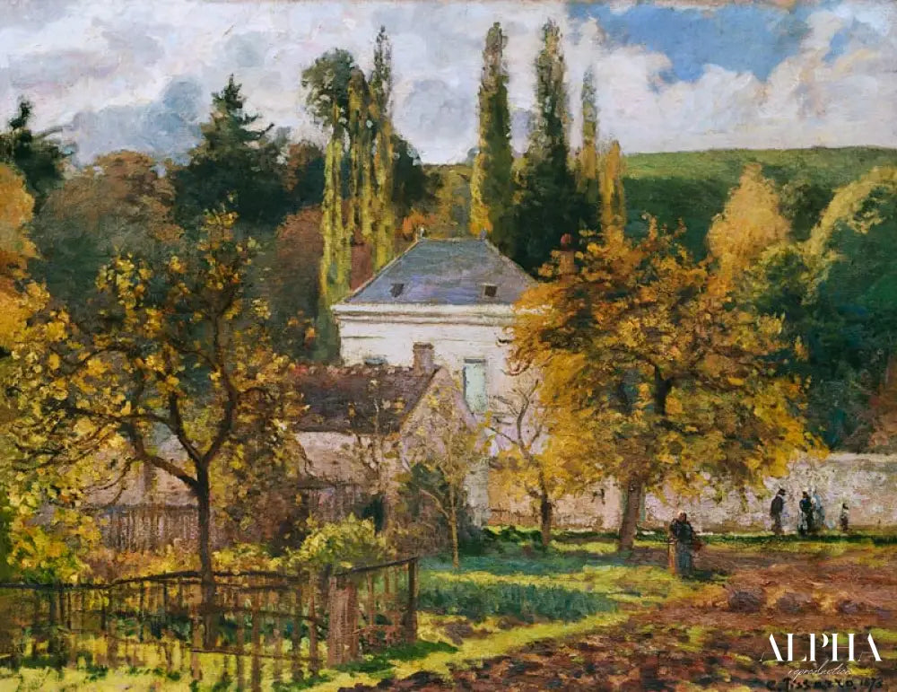 Maison des citoyens à l'Hermitage, Pontoise - Camille Pissarro - Reproductions de tableaux et peintures haut de gamme