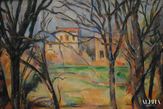 Maisons et arbres - Paul Cézanne - Reproductions de tableaux et peintures haut de gamme