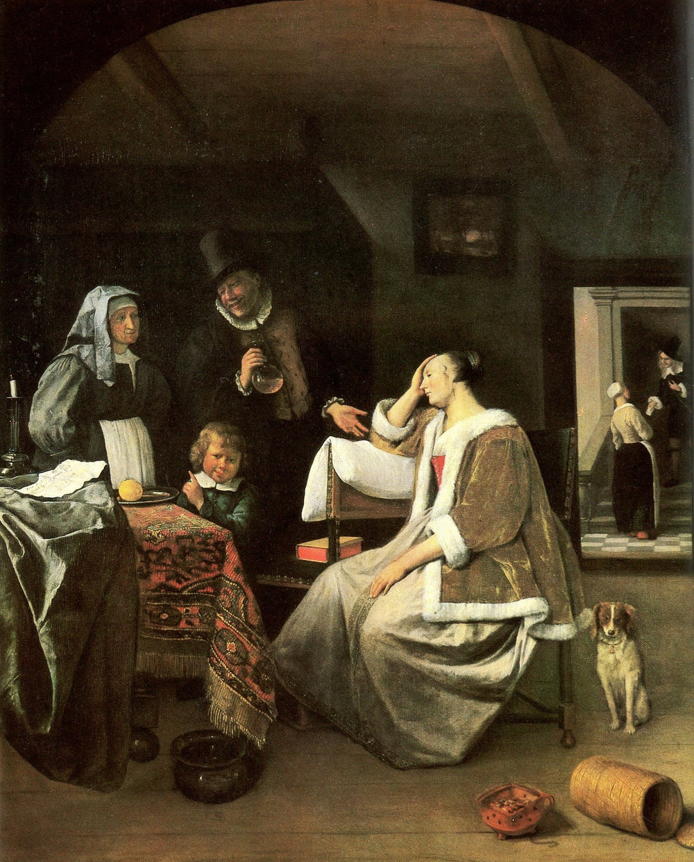 mal d'amour - Jan Steen image 1 reproduction artisanale de tableau