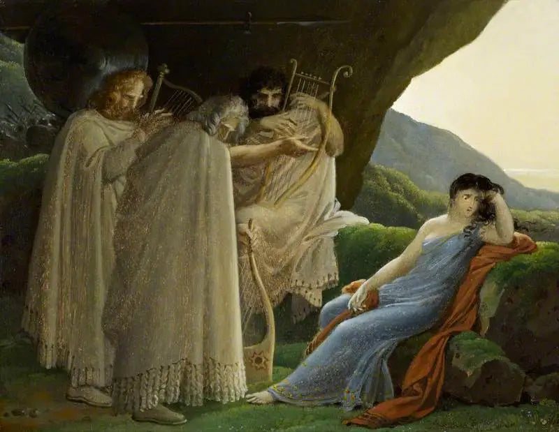 マルヴィナは婚約者オスカーの死を嘆く - アン＝ルイ・ジロデ

Source:
Malvina pleure la mort de son fiancé Oscar - Anne-Louis Girodet