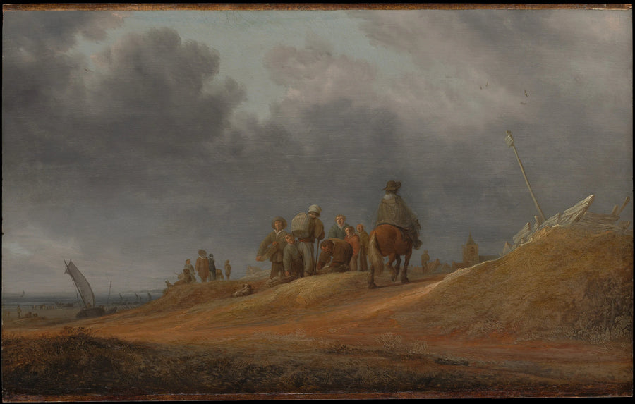 Marché au bord de la mer - Salomon van Ruysdael