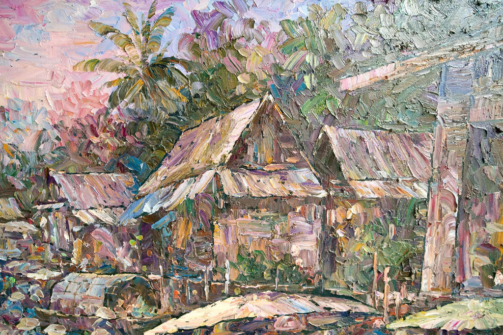 Marché flottant | 145 x 105 cm image 11 reproduction de peinture à l’huile