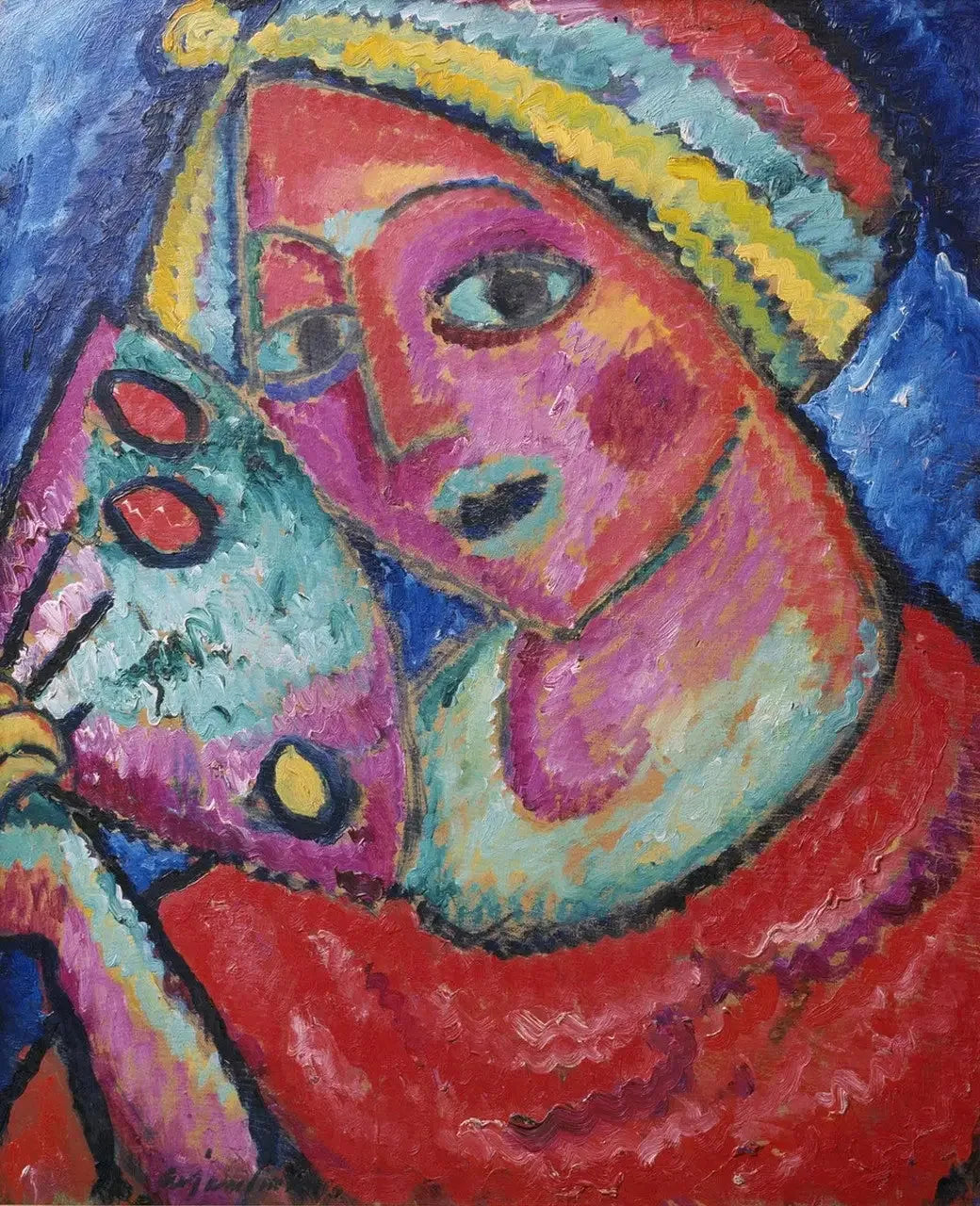 Märchenprinzessin mit Fächer - Alexej von Jawlensky image 1 reproduction artisanale de tableau