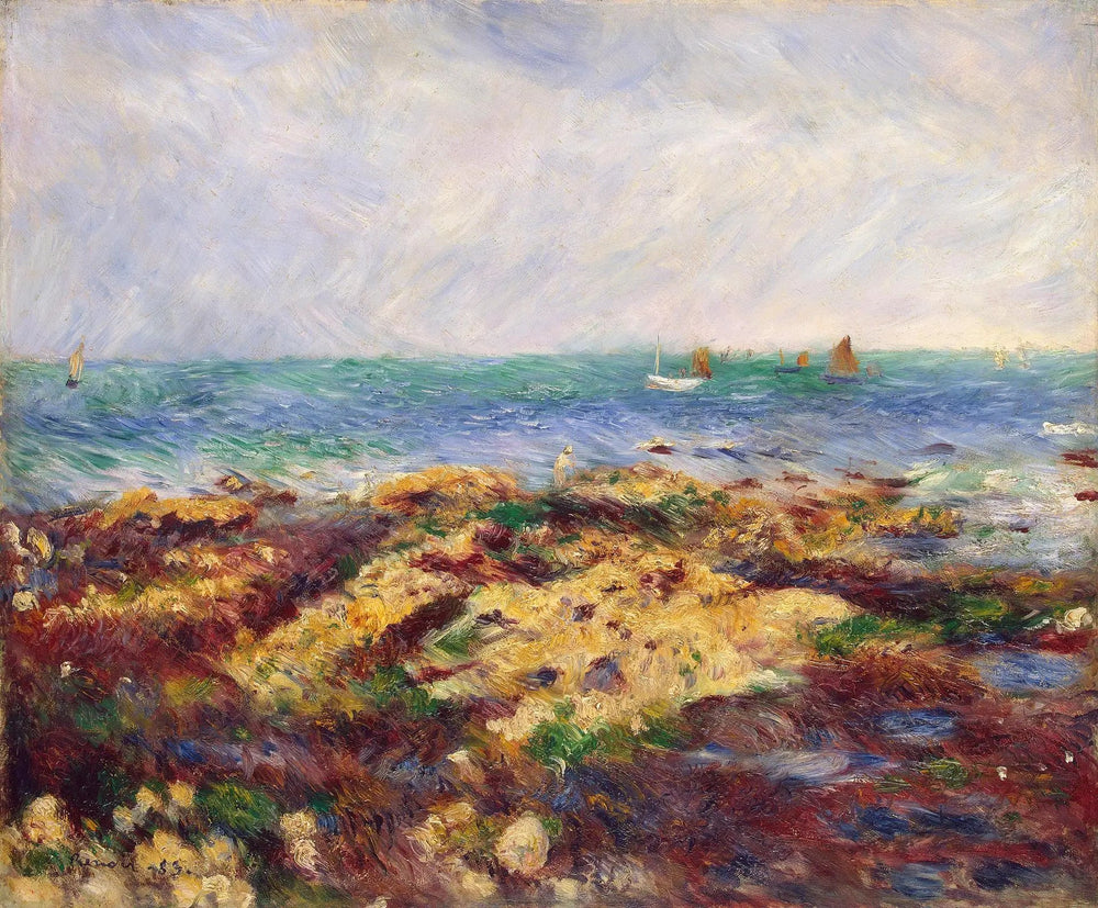 Marée basse à Yport - Pierre-Auguste Renoir image 1 copie de tableau peinte à la main