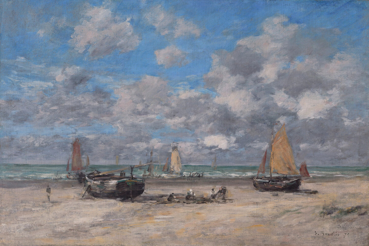 スヘフェニンゲン の 干潮 - Eugène Boudin