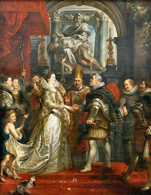 Mariage par procuration de Marie de Médicis et de Henri IV à Florence le 5 octobre 1600 - Peter Paul Rubens image 1 reproduction d’œuvre d’art à l’huile