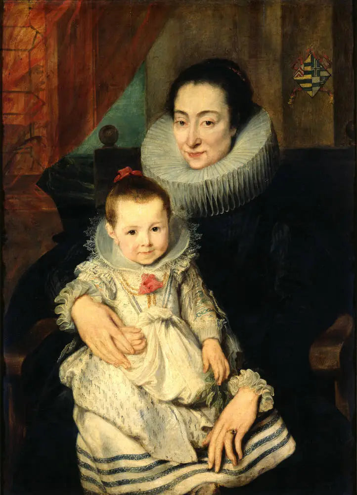 マリー・クラリッセ（？）、ヤン・ウォヴェリウスの妻と娘 - アントワーヌ・ヴァン・ダイク

Source:
Marie Clarisse (?), épouse de Jan Woverius, avec leur fille - Antoine van Dyck