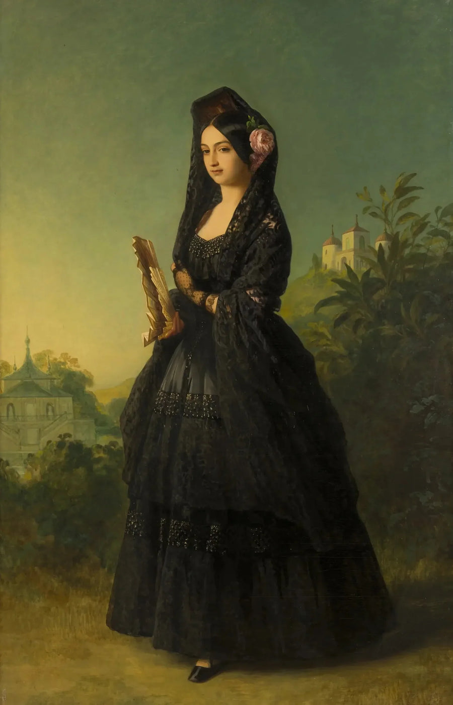 マリー＝ルイーズ＝フェルディナンド・ド・ブルボン、モンパンシエ公爵夫人（1846-1897） - フランツ・ザヴェル・ウィンターハルター

Source:
Marie-Louise-Ferdinande de Bourbon, duchesse de Montpensier (1846-1897) - Franz Xaver Winterhalter