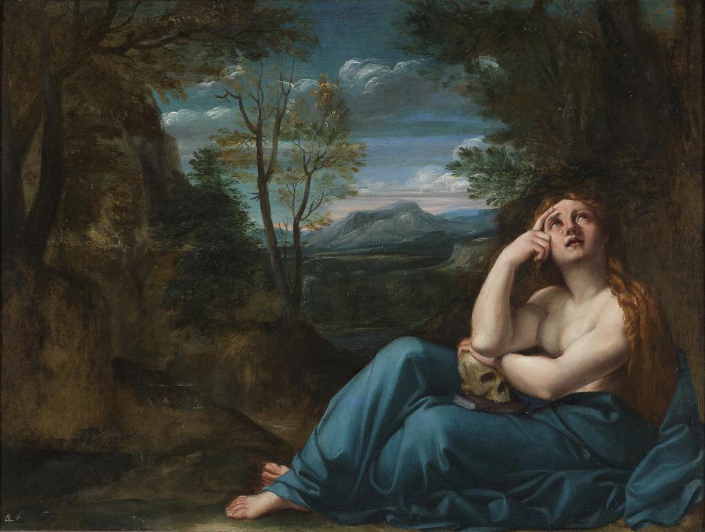 Marie-Madeleine dans un paysage - Annibale Carracci image 1 tableau peint à l’huile sur toile