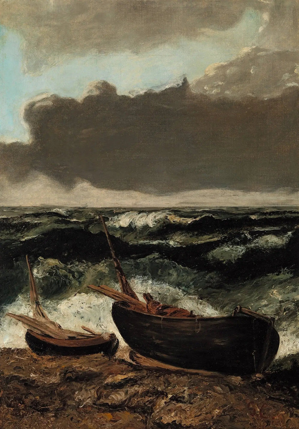 Marine. Tempête - Gustave Courbet image 1 reproduction artisanale de tableau
