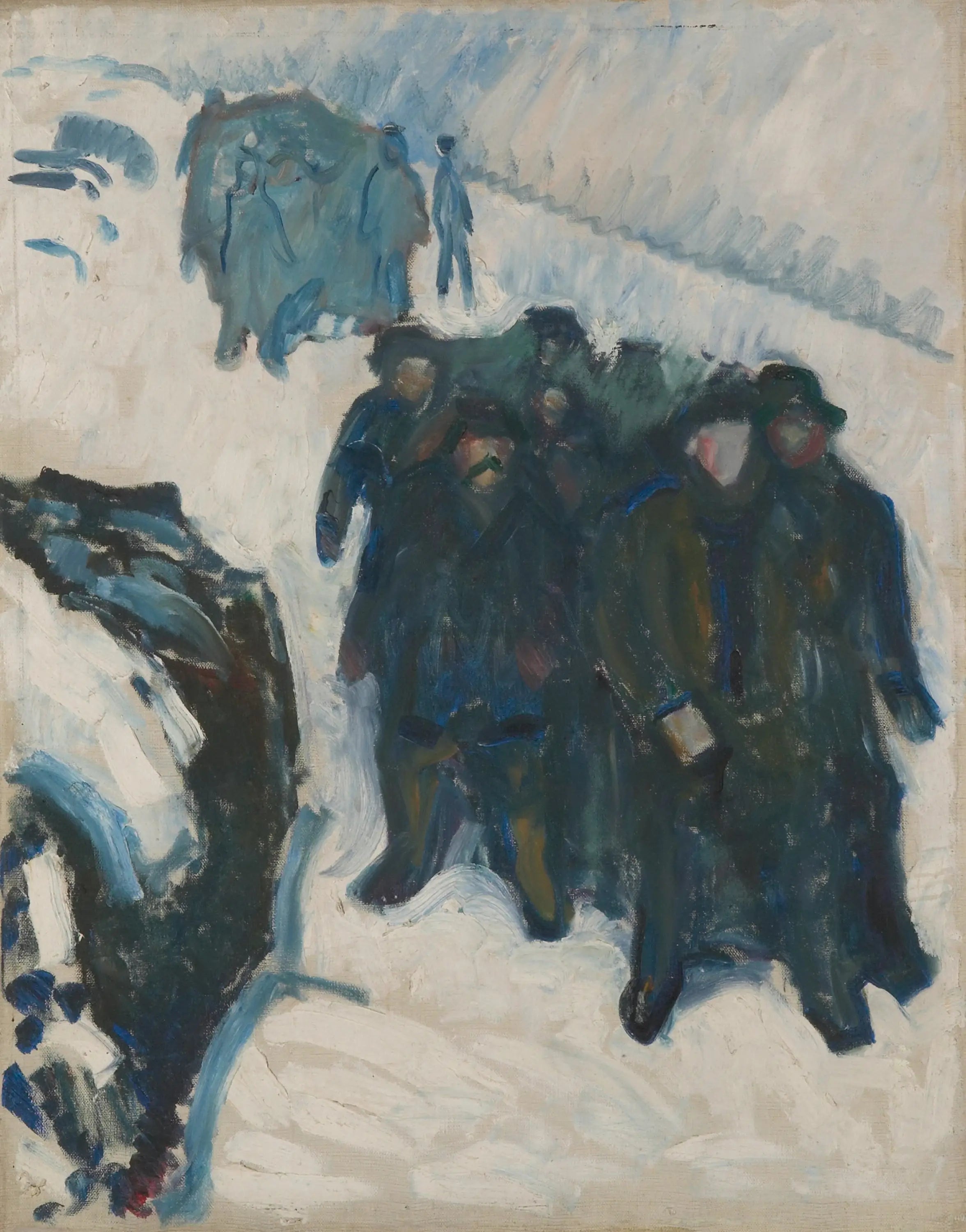 Marins dans la neige - Edvard Munch image 1 tableau peint à l’huile sur toile