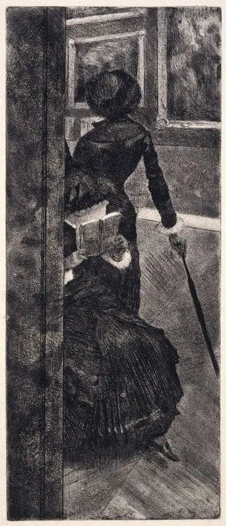 Mary Cassatt au Louvre : La Peinture - Edgar Degas image 1 reproduction de peinture à l’huile