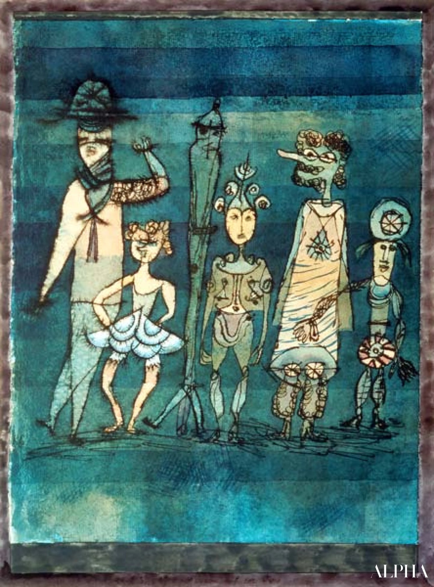 マスク、1923年 - ポール・クレー - 高級絵画および絵画の複製
