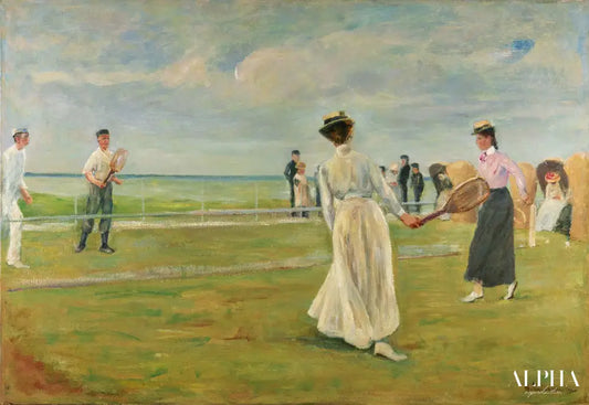 Match de tennis au bord de la mer - Max Liebermann - Reproductions de tableaux et peintures haut de gamme