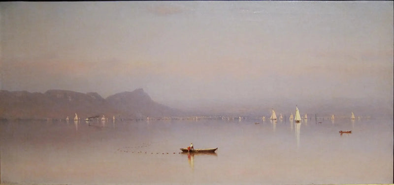 ハドソン川の午前、ヘイバーストロウ湾 - サ Sanford Robinson Gifford