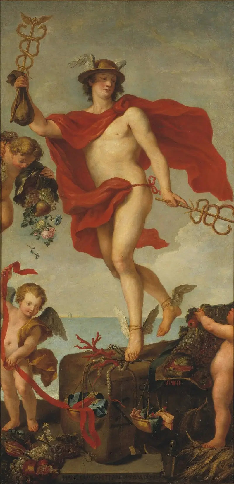 Mercure au départ d'Anvers. Fragment d'un tableau plus grand. - Peter Paul Rubens image 1 reproduction de peinture à l’huile