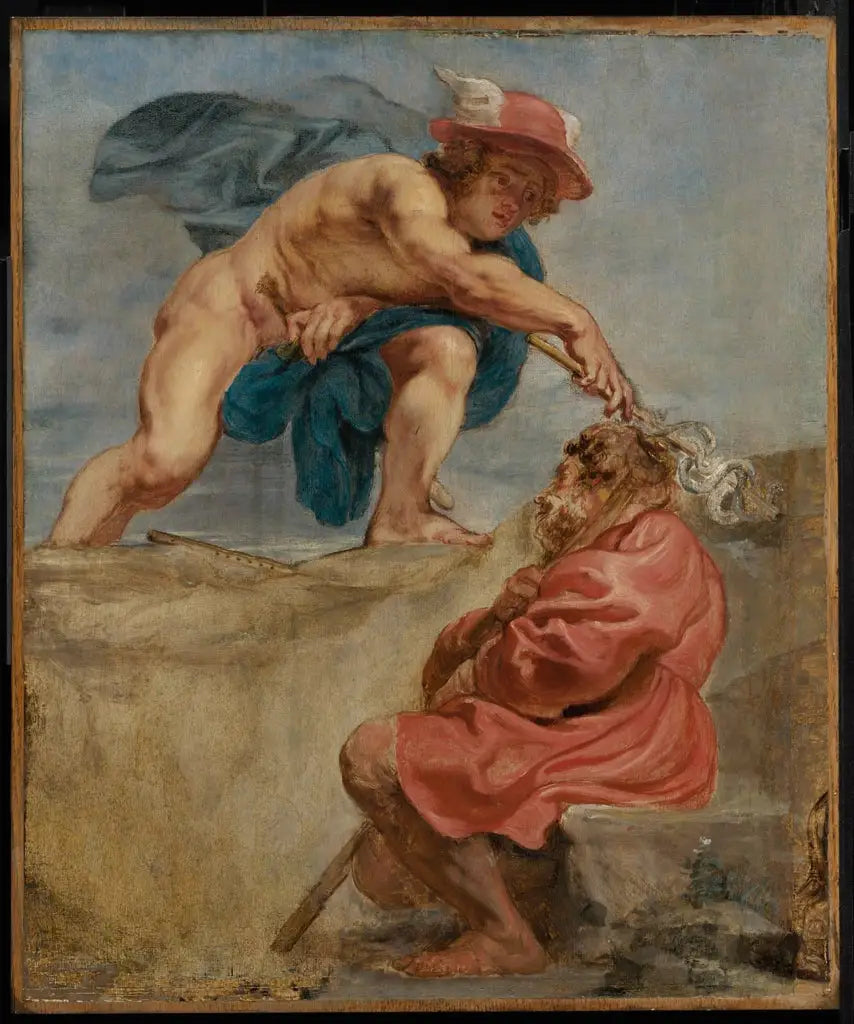 Mercure et un berger endormi - Peter Paul Rubens image 1 reproduction d’œuvre d’art à l’huile