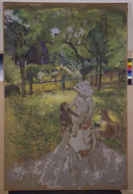 Mère et Enfant au Jardin (Matin Dans Le Verger) - Édouard Vuillard image 1 reproduction artisanale de tableau