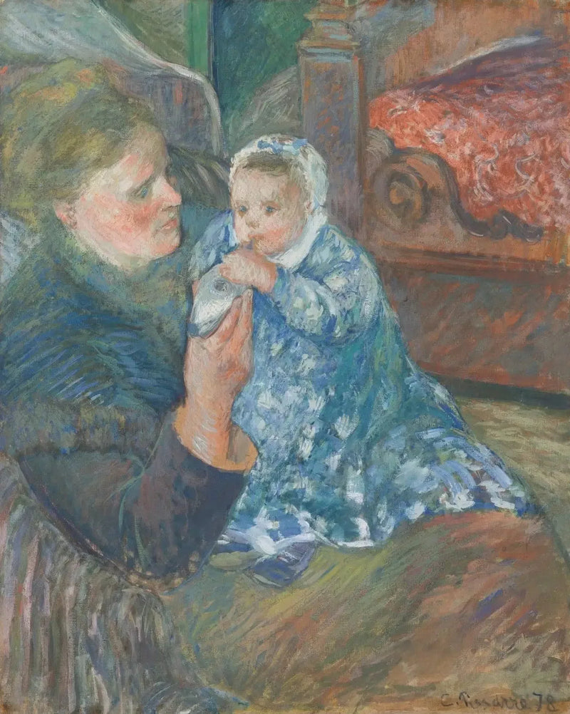 母と子（ジュリー・ピサロと息子ルドヴィック＝ロドルフ、通称ロド） - カミーユ・ピサロ