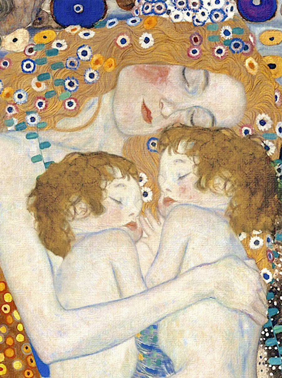 👩‍👧‍👦 母と子供たちライト（『女の三つの時代』の詳細）– グスタフ・クリムト（1905年）
