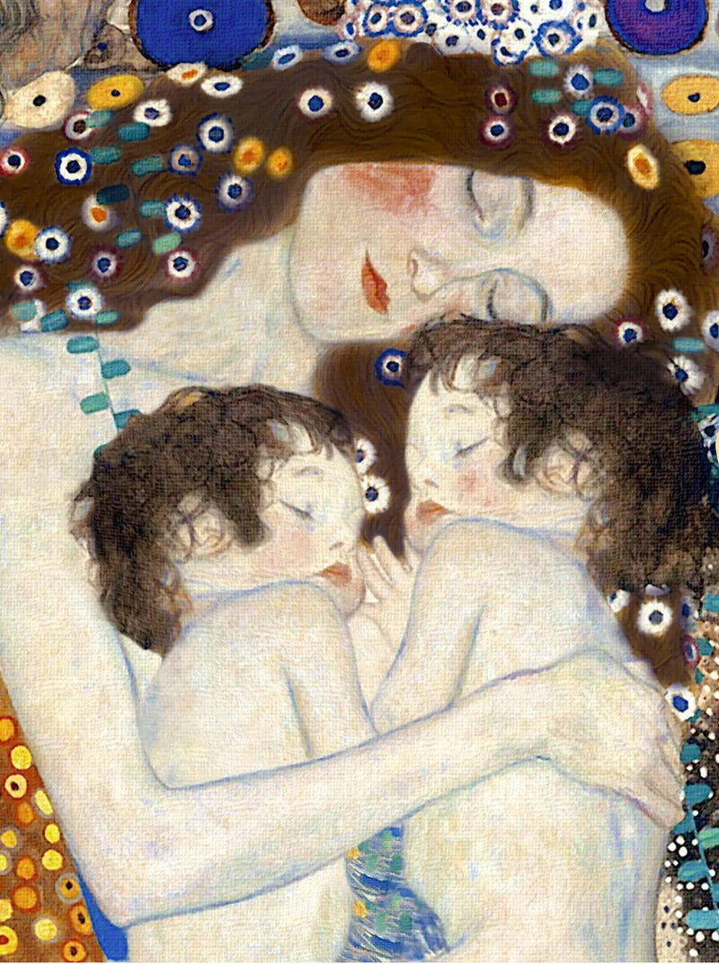 👩‍👧‍👦 母と子供たち – ライトバージョン（『女の三つの時代』の詳細 II）– グスタフ・クリムト（1905年）