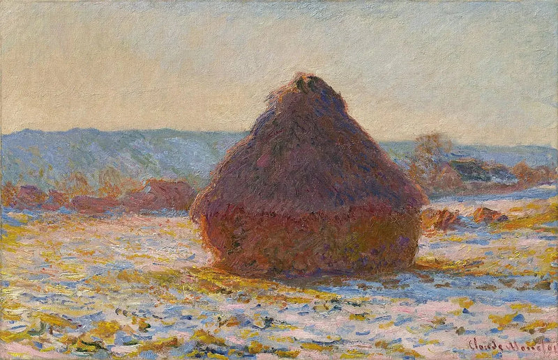 ミレー、雪の効果、太陽 - クロード・モネ