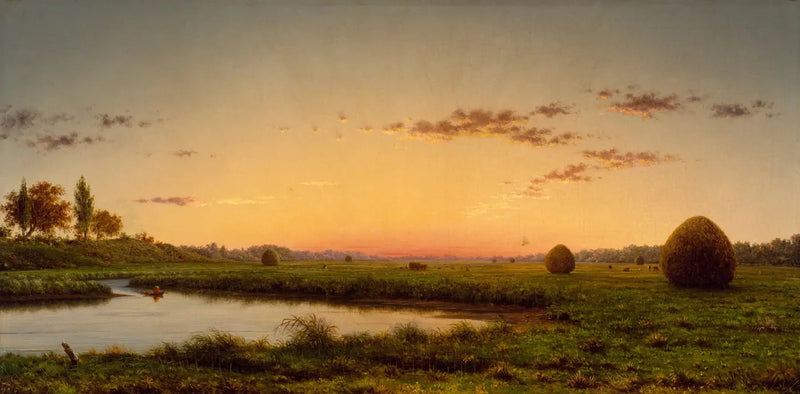 ニューベリーポートの湿地帯にある干し草の穂 - マーティン・ジョンソン・ヒード

Source:
Meules de foin dans les marais de Newburyport - Martin Johnson Heade