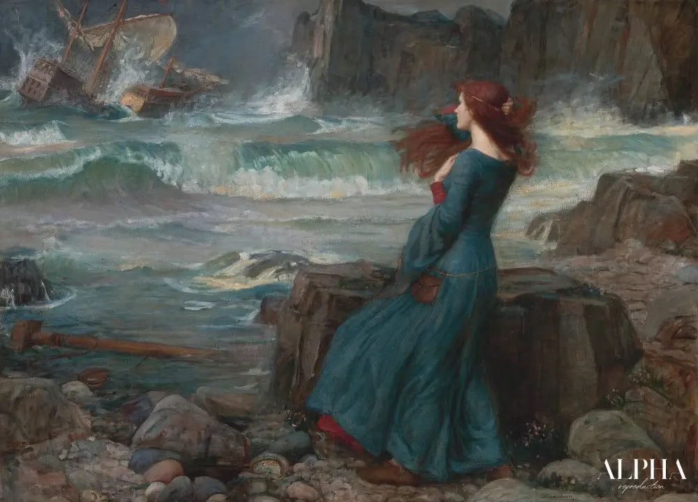 Miranda - The Tempest - John William Waterhouse Reproductions de tableaux à la peinture à l’huile