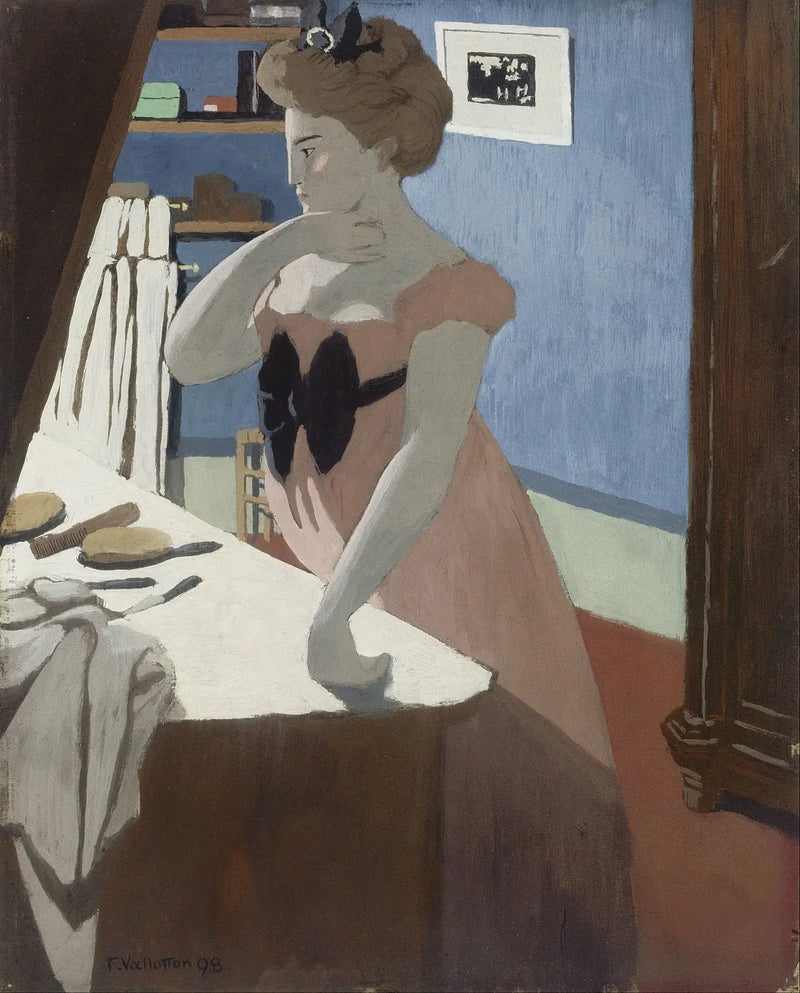 ミーシャと彼女の化粧台 - フェリックス・ヴァロトン

Source:
Misia à sa coiffeuse - Félix Vallotton