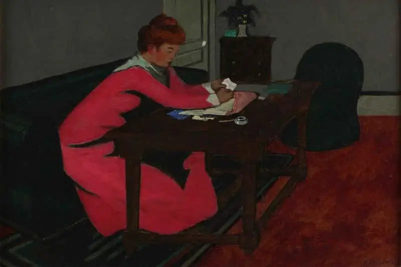 ミシアが彼女のオフィスにいる - フェリックス・ヴァロトン

Source:
Misia à son bureau - Félix Vallotton