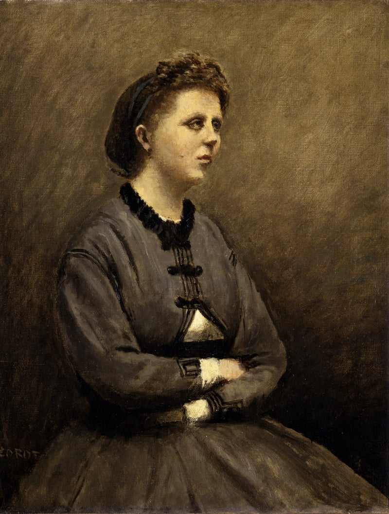 ラロシノワ夫人、画家の妻（ラロシノワ夫人、画家の妻） - ジャン＝バティスト・カミーユ・コロー