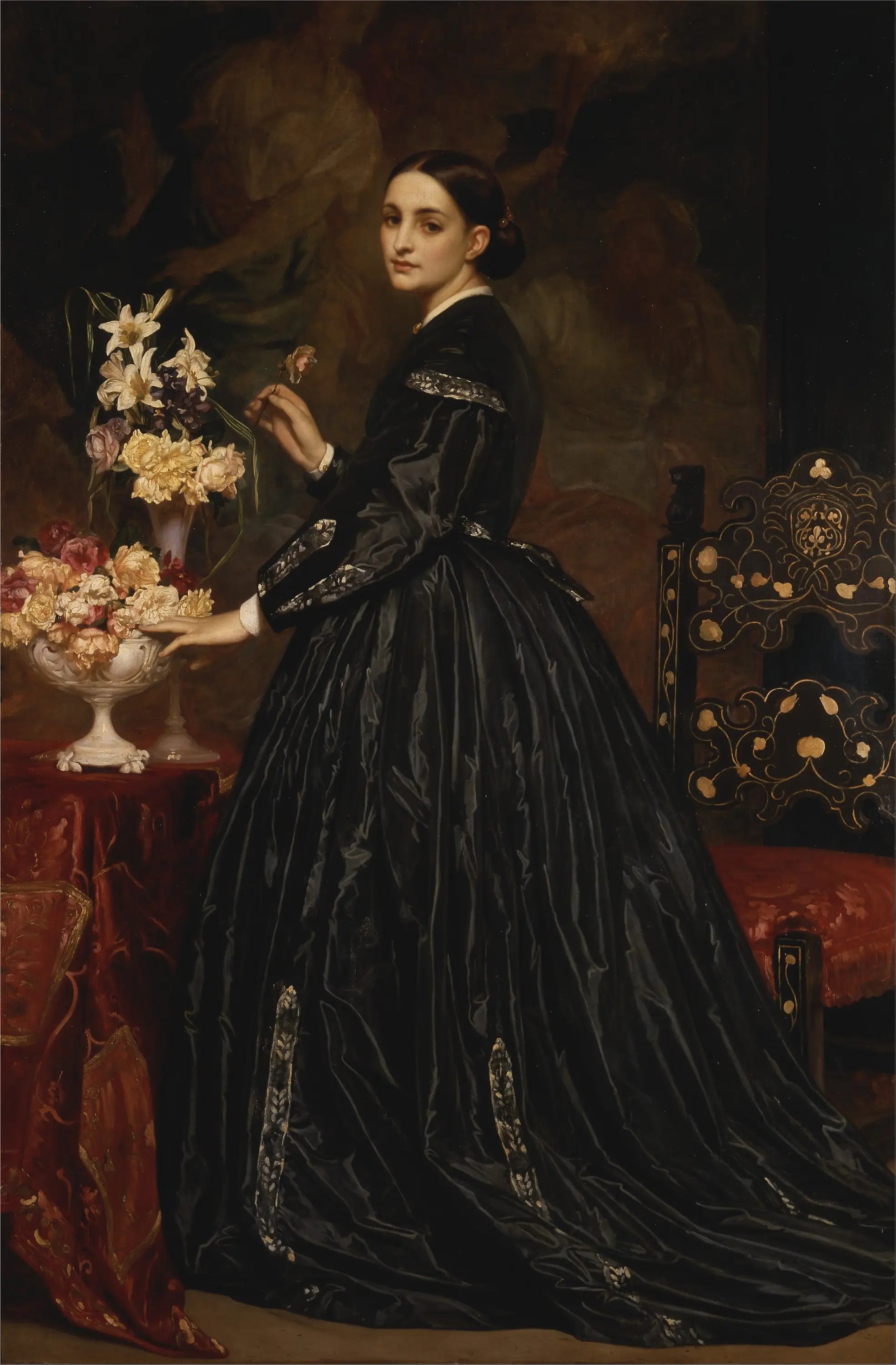 Mme James Guthrie - Frederic Leighton image 1 reproduction de peinture à l’huile