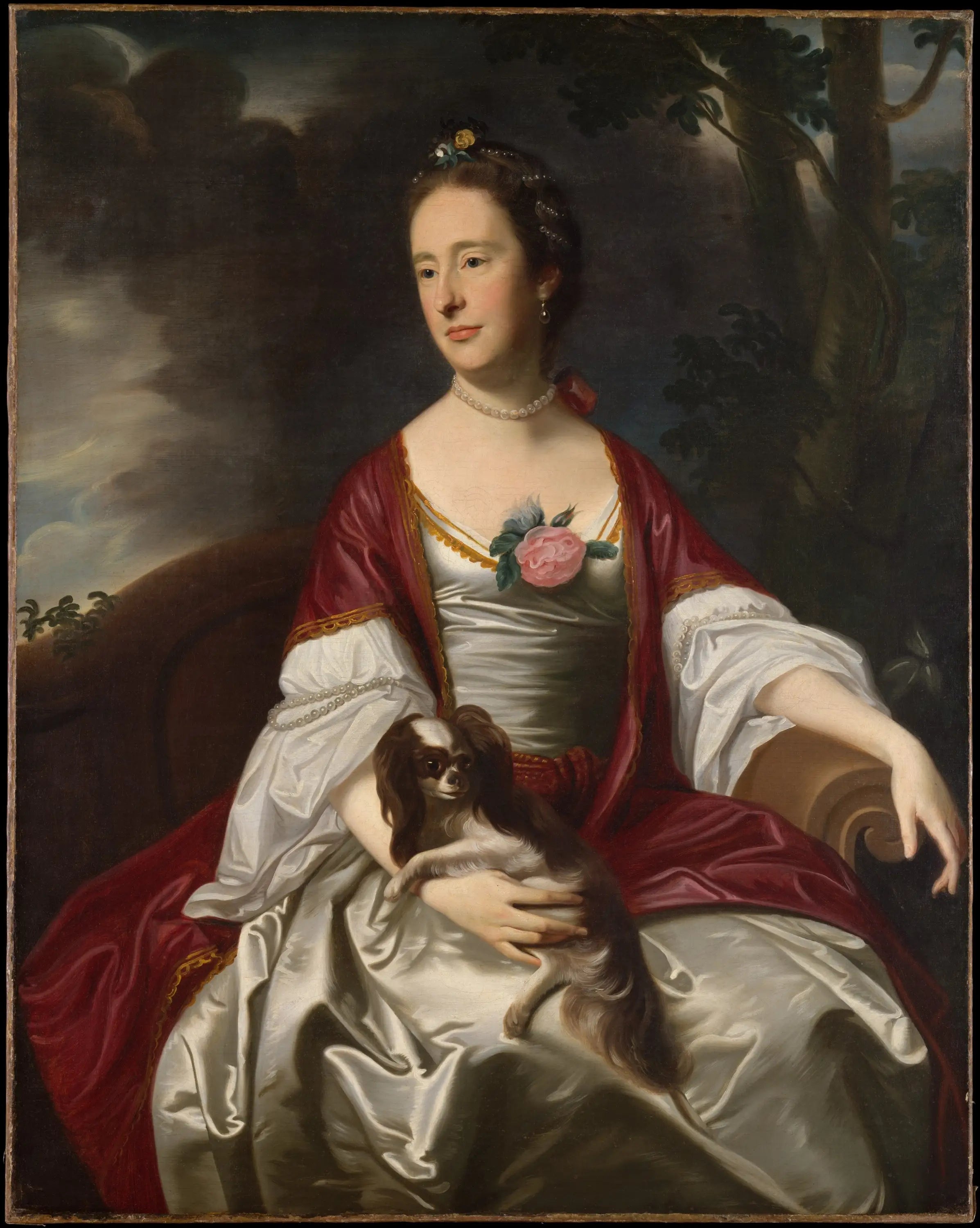 Mme Jerathmael Bowers - John Singleton Copley image 1 reproduction artisanale de tableau