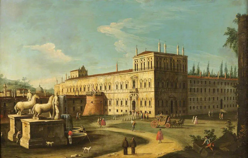 ローマのモンテ・カヴァッロとクイリナーレ宮殿 - カナレット

Source:
Monte Cavallo et le palais du Quirinal, Rome - Canaletto