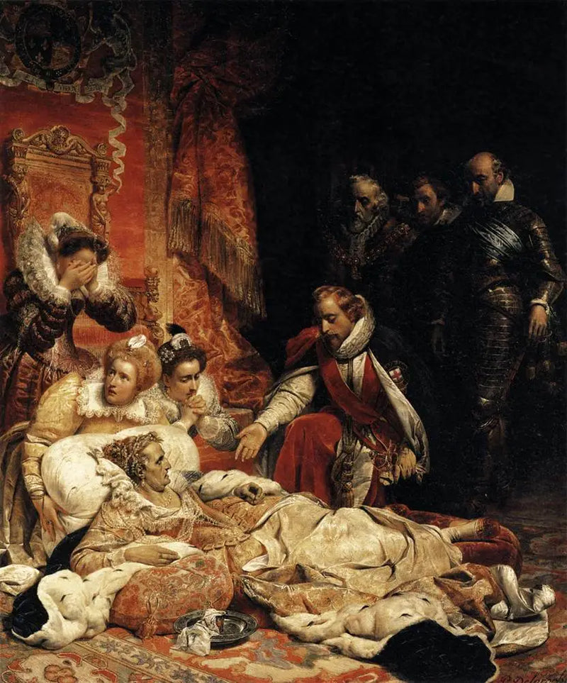 エリザベス女王の死、イングランドの女王、1603年 - ポール・ドラロッシュ

Source:
Mort d'Elisabeth, reine d'Angleterre, en 1603 - Paul Delaroche