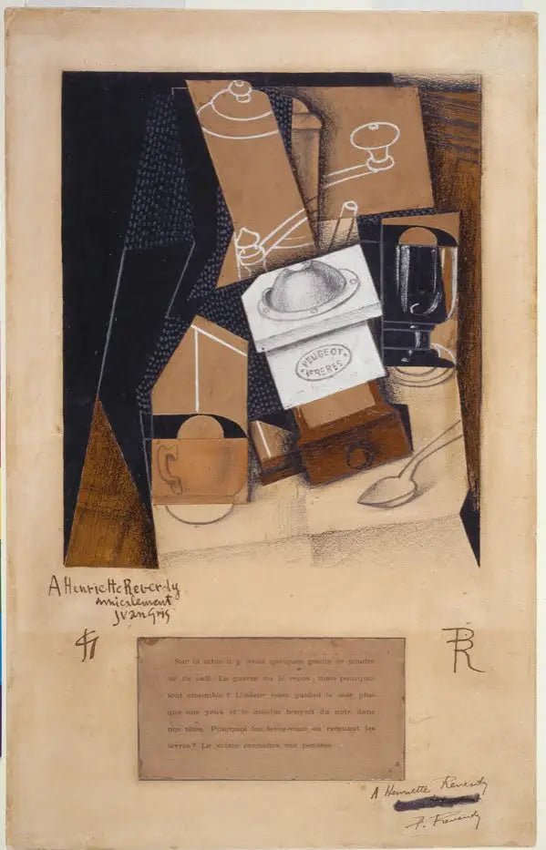 コーヒーミル、カップとグラスがテーブルの上にある - フアン・グリス

Source:
Moulin à café, tasse et verre sur une table - Juan Gris