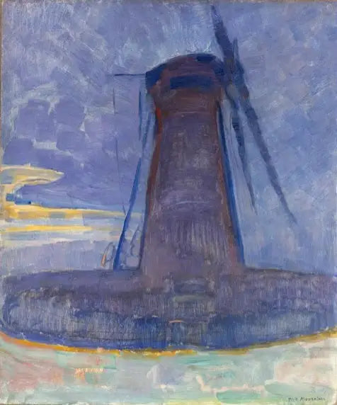 Moulin à Domburg - Piet Mondrian image 1 reproduction de peinture à l’huile