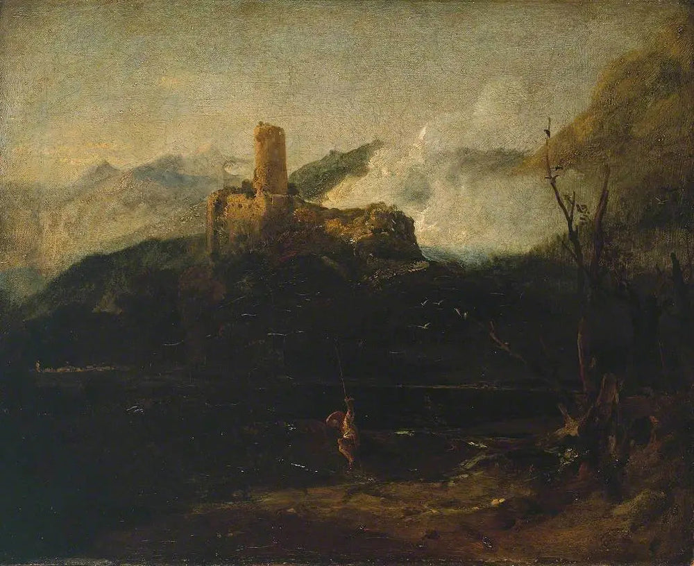 Mountain Scene with Castle, Probably Martigny - J. M. W. Turner image 1 tableau peint à l’huile sur toile