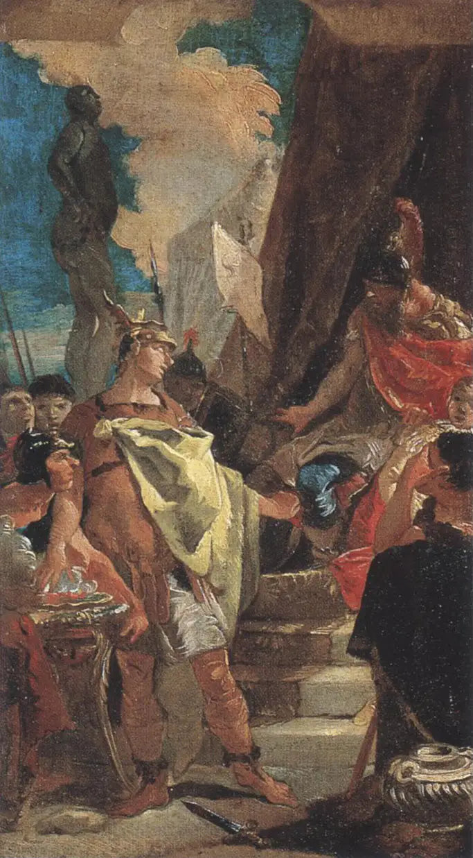 ムキウス・スケウォラとポルスメナ - ジョヴァンニ・バッティスタ・ティエポロ

Source:
Mucius Scaevola et Porsenna - Giovanni Battista Tiepolo