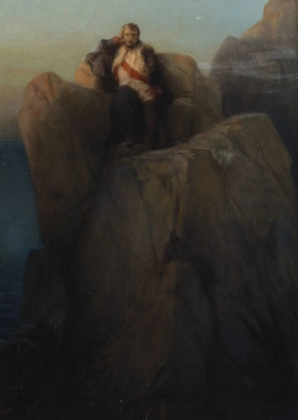 Napoléon à Sainte-Hélène - Paul Delaroche image 1 tableau peint à l’huile sur toile