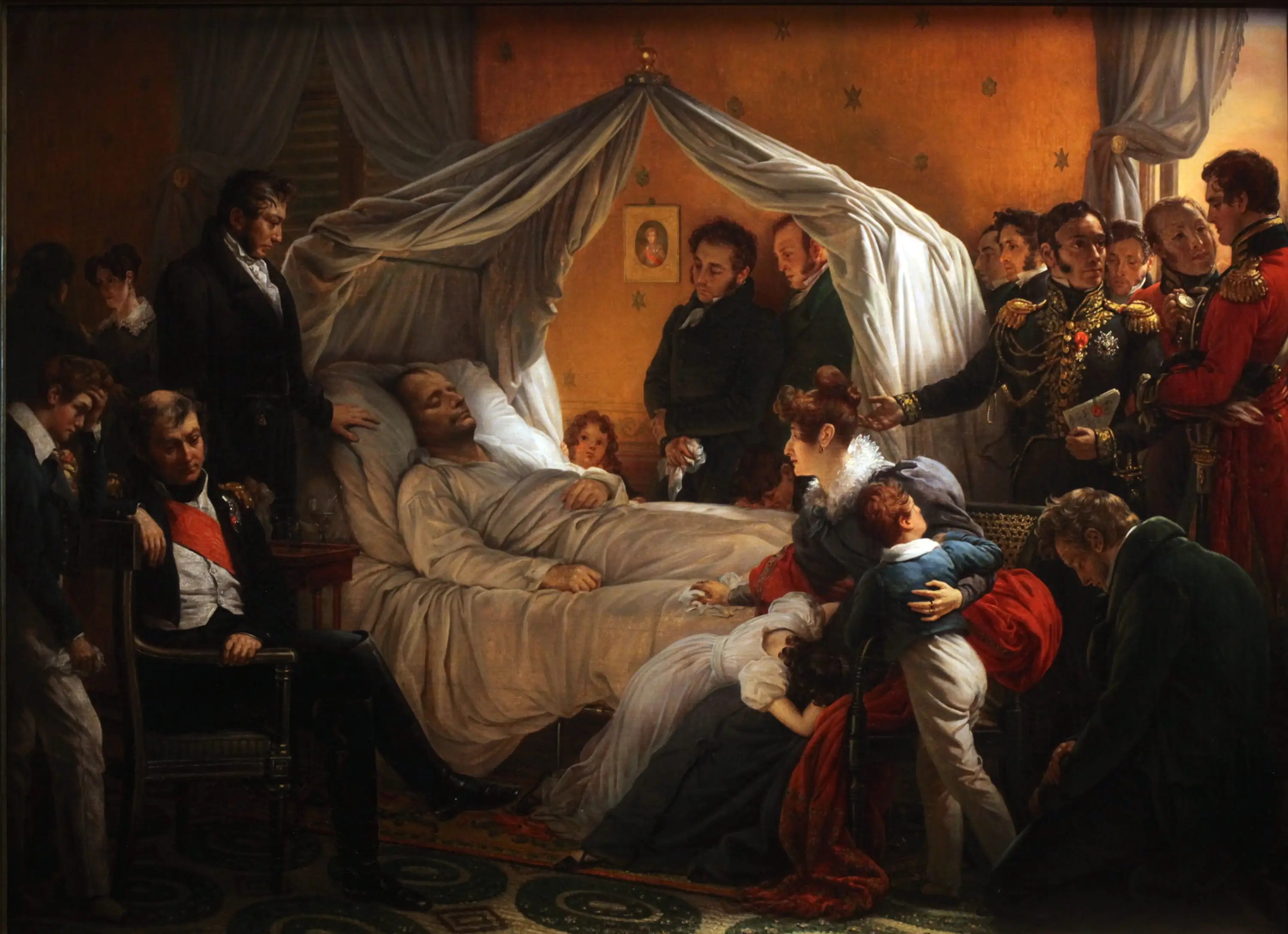 Napoléon sur son lit de mort - Charles de Steuben image 1 reproduction réalisée par Alpha Reproduction