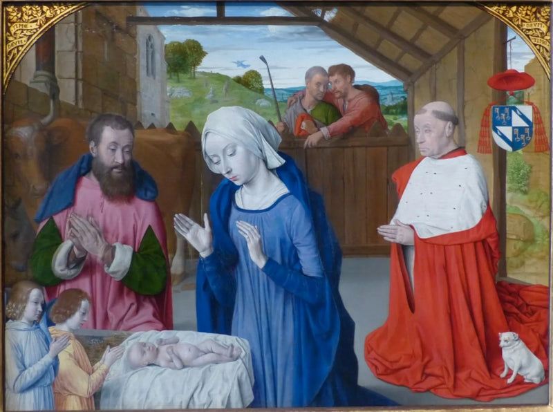Nativité avec le portrait du cardinal Jean Rolin - Jean Hey