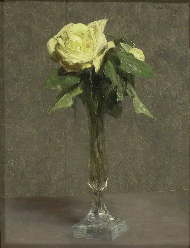 黄色いバラの静物画 - アンリ・ファンタン＝ラトゥール

Source:
Nature morte à la rose jaune - Henri Fantin-Latour