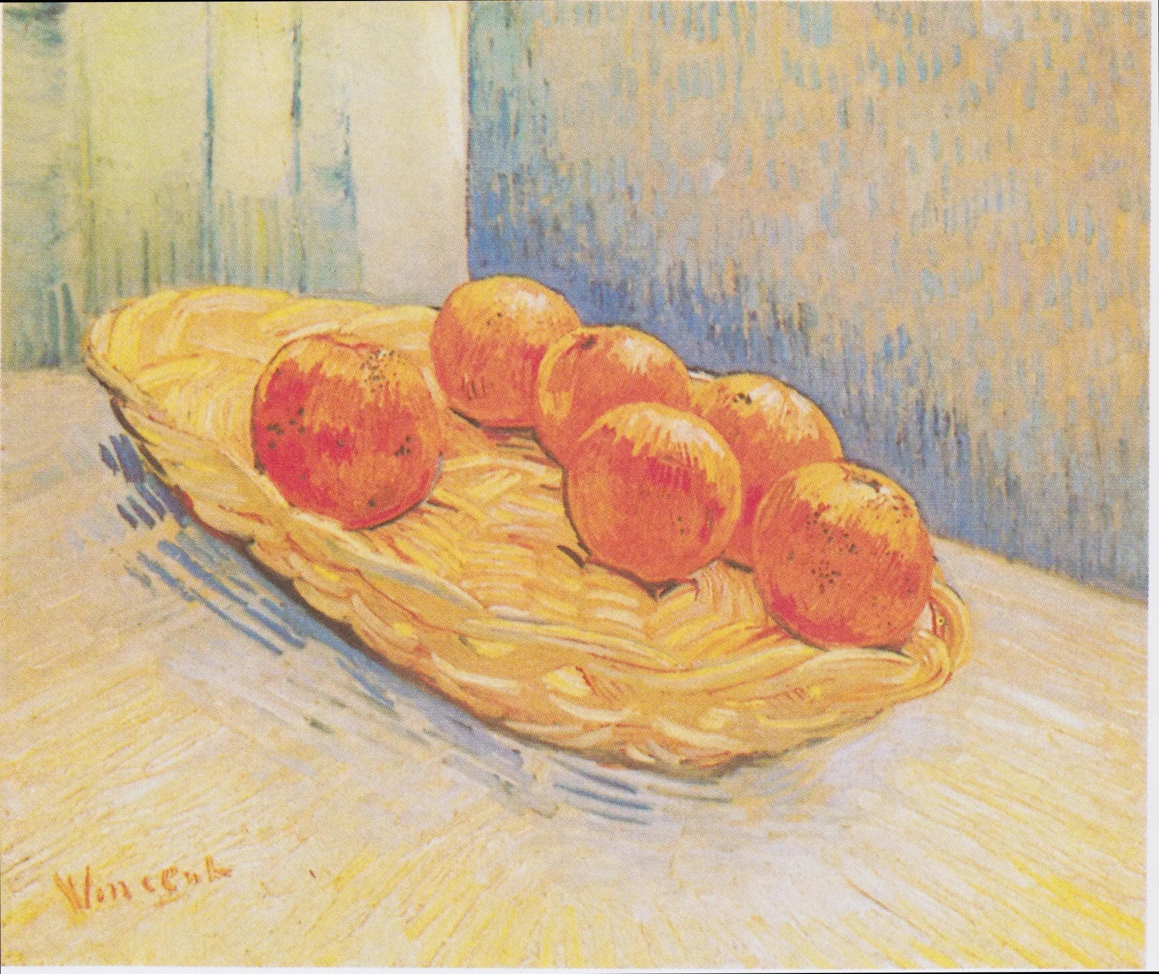Nature morte au panier d'oranges - Vincent van Gogh image 1 reproduction d’œuvre d’art à l’huile